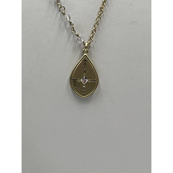 Silpada K & R Weekender Gold Plated Teardrop Crystal Accent necklace KRN0084 - Picture 3 of 15